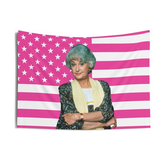 Discover Dorothy Zbornak Flag, Dorothy Zbornak Indoor Wall Tapestries, Dorothy Zbornak Pink Flag