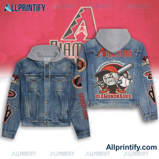 Arizonna Diamondbacks Baseball Hooded Denim Jacket