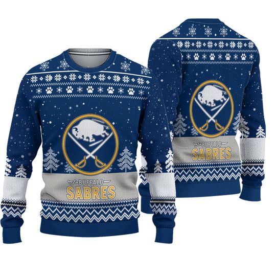 Buffalo Sabres Hockey Team Design New Ugly Christmas Sweater