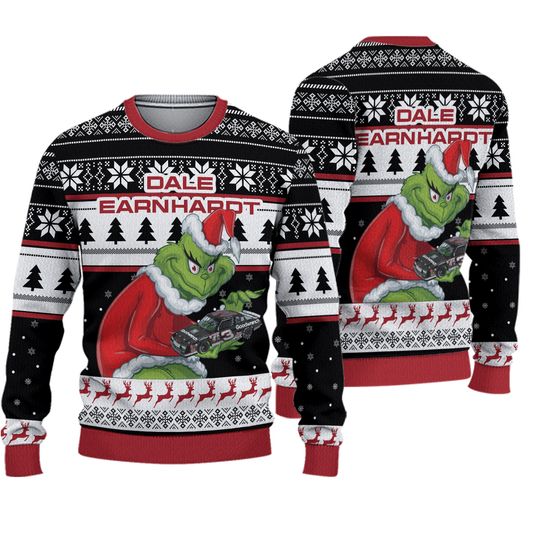 Dale Earnhardt funny character Sweater Ugly