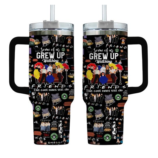 Friends Movie 40oz Tumbler, Friends Series Stainless Tumbler, Central Perk Coffee Tumbler Cup, Chandler Bing Steel Tumbler Cup
