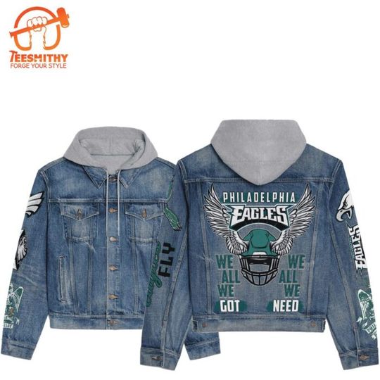 Philadelphia Eagles Hooded Denim Jacket