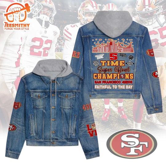San Francisco 49Ers Super Bowl Champions Hooded Denim Jacket