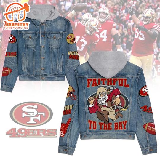 San Francisco 49Ers Hooded Denim Jacket