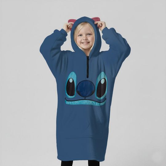 Stitch Disney Hoodie for Kids, Fleece Oversized Blanket Hoodie | For Adult and Kids | Christmas Gift | Disney Gift