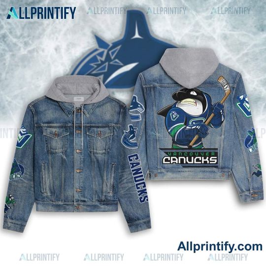 Vancouver Canucks Hockey Mascot Denim Jacket Hoodie