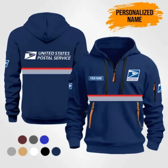 Discover Personalized Name Delivery Service Postal Service Hoodie Quarter Zip Tactical Hoodie