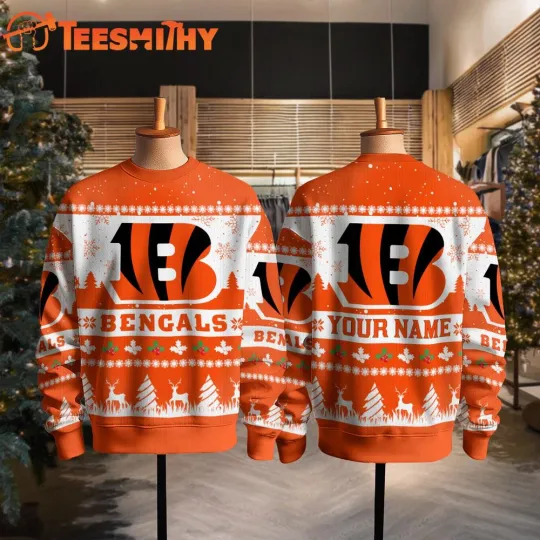 Discover Custom Cincinnati Bengal1 football Snow Ugly Christmas Sweater