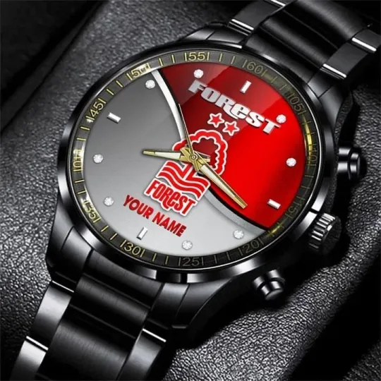 Discover Nottingham Forest F.C Black Stainless Steel Watch