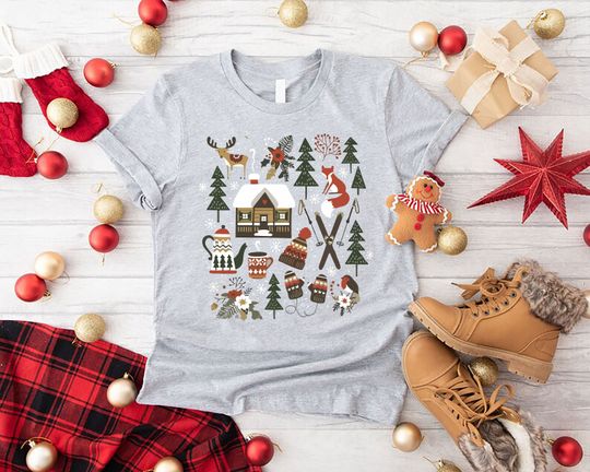 Winter Christmas Shirt, Winter Vibes Shirt, Winter Wonderland Shirt, Winter Scene Shirt