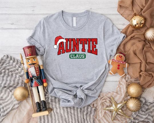 Discover Auntie Claus Shirt, Christmas Gift For Aunt, Santa Claus Shirt, Christmas Aunt Shirts,Christmas Matching Family Shirts,Xmas Gifts For Family