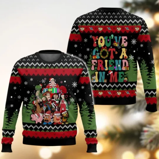 Discover Christmas Disney Toy Story Ugly Sweater, Woody Buzz Lightyear Jessie Xmas Gift