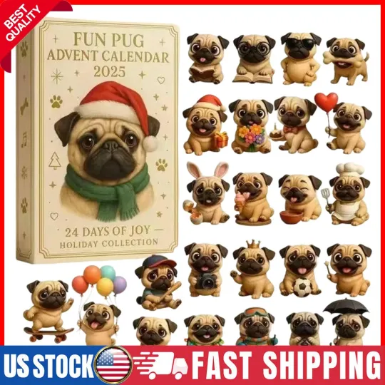 Discover 2025 Dachshund Advent Calendar,24 Days Christmas Countdown Calendar Acrylic Cute