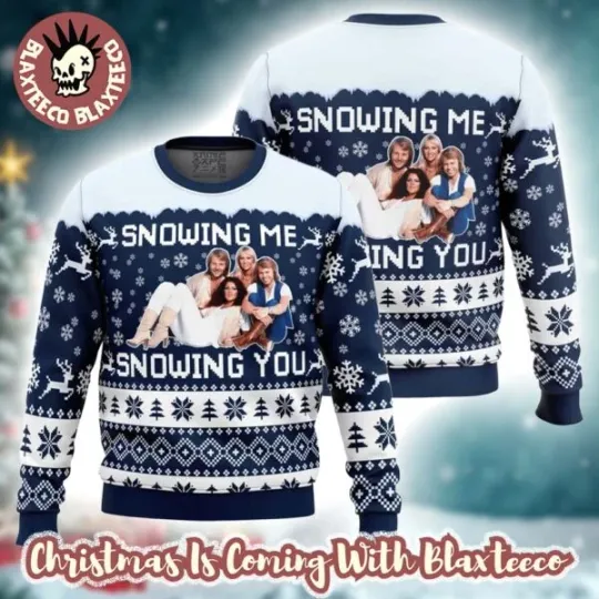 Discover Appa Snowing Me Snowing You Band Photo Knitted Ugly Christmas Sweater