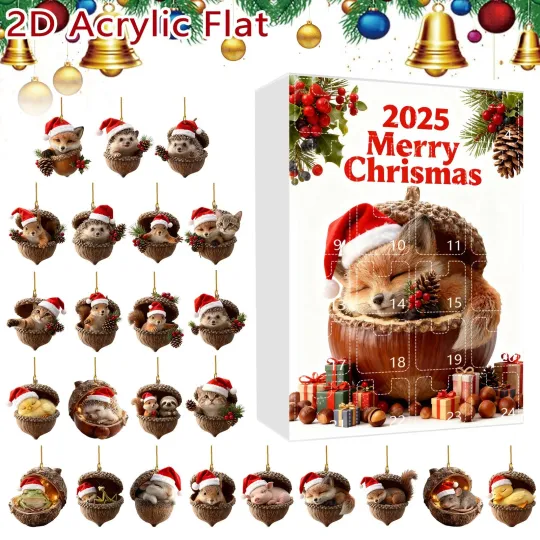 Discover 2025 Animal Blind Box Advent Calendar with Christmas Hanging Decorations