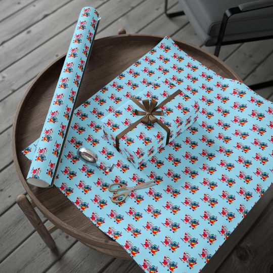 Discover Stitch and Angel Christmas Wrapping Paper