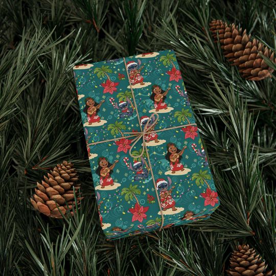 Discover Lilo and Stitch Holiday Wrapping Paper
