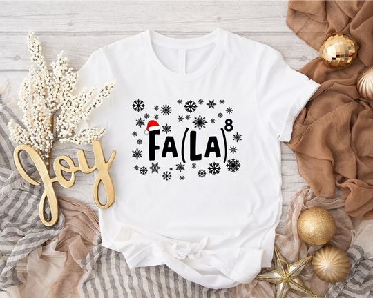 Discover Christmas Song Shirt, Fa La La Christmas Shirt, Snowflakes Shirt, Christmas Gift For Math Teacher, Xmas Music Teacher Shirt, Santa Shirt