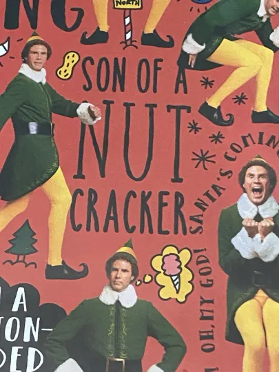 Discover ELF Movie Will Ferrell BUDDY Christmas Wrapping Paper