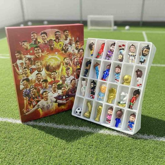 Discover Football Advent Calendar 2025 | Soccer Player Gift Box | World Cup Countdown for Kids & Fans| H99W