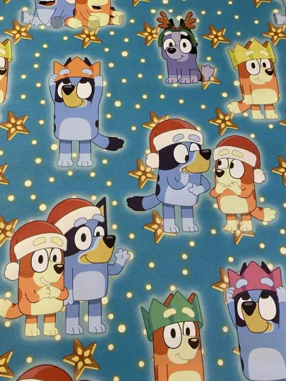 Discover BlueyDad And FRIENDS Christmas Wrapping Paper