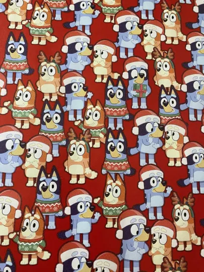 Discover BlueyDad And FRIENDS Christmas Wrapping Paper