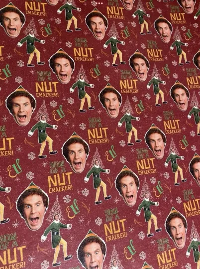 ELF Movie Will Ferrell BUDDY Christmas Wrapping Paper