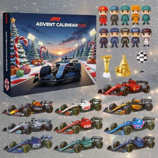 Discover F1 2025 Christmas Advent Calendar, Fan Gifts, Collectible Gift Sets, Perfect Holiday Decorations, 24 Day Fantasy Countdown Box