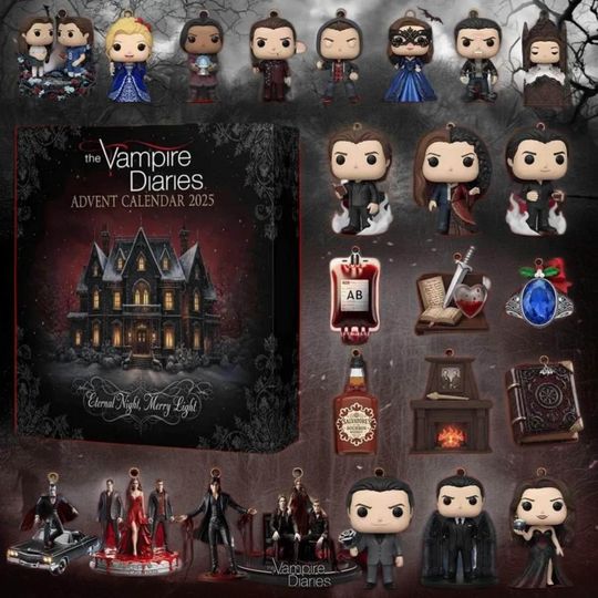 Discover The Vampire Diares 2025 Christmas Advent Calendar, Fan Gifts, Collectible Gift Sets, Perfect Holiday Decorations, 24 Day Fantasy Countdown