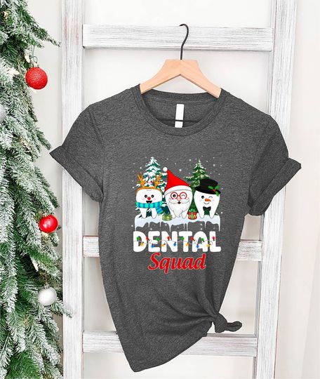 Discover Dental Squad Christmas Shirt, Christmas Gift For Dentist, Dental Assistant Christmas Shirt