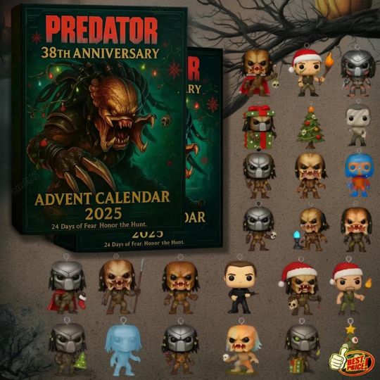 PREDATOR 38 TH ANNIVERSARY 2025 Christmas Advent Calendar, Collectible Gift Sets, Perfect Holiday Decorations, 24 Day Fantasy Countdown