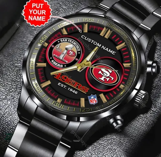 49ers Champions Stainless Steel Calendar Band Watch