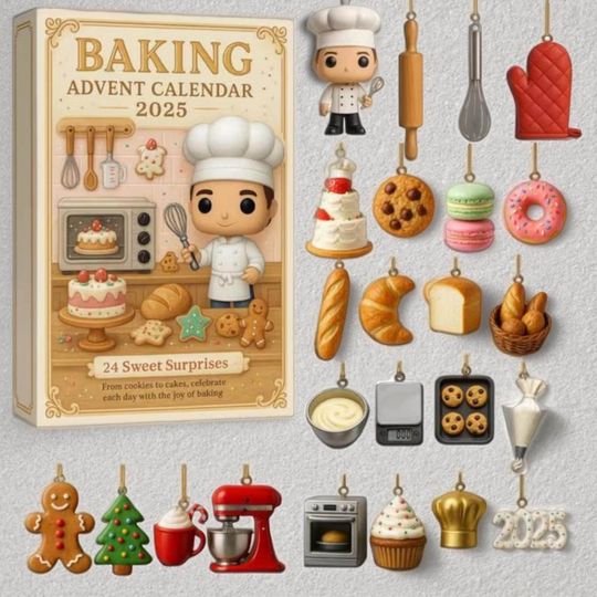 Discover BAKING 2025 Christmas Christma Advent Calendar, Fan Gifts, Collectible Gift Sets, Perfect Holiday Decorations, 24 Day Fantasy Countdown