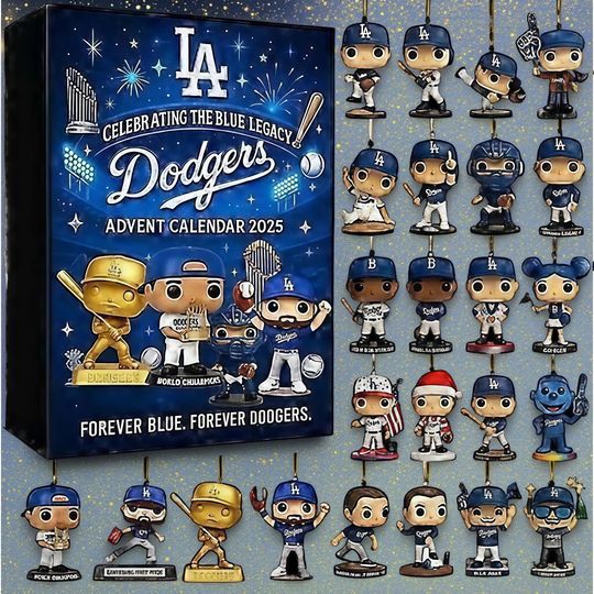 Discover LA Celebrating The Blue Legacy Dodgers Advent Calendar, Collectible Gift Sets, Perfect Holiday Decorations, 24 Day Fantasy Countdown
