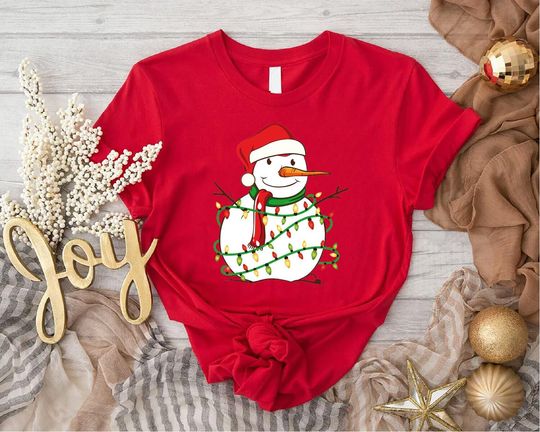 Discover Women's Merry Shirt, Snowman Christmas Shirt, Christmas Shirts For Women