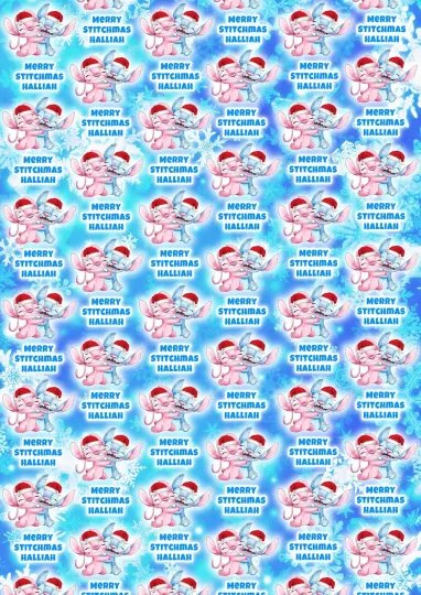 Discover STITCH & ANGEL Personalised Christmas Gift Wrap - Disney Stitch Wrapping Paper