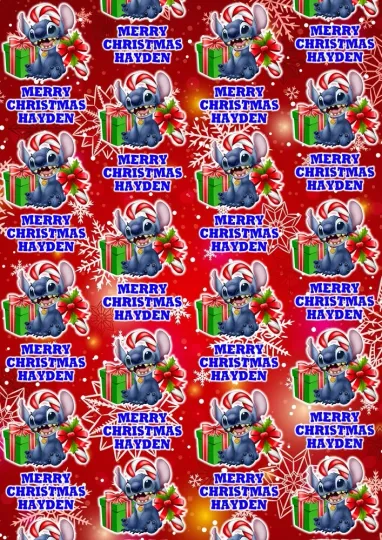 Discover DISNEY STITCH Personalised Christmas Gift Wrap - Disney Stitch Wrapping Paper