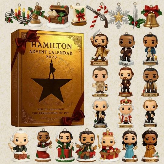Discover Hamilton Advent Calendar 2025, Musical Collectible Ornaments, Broadway Gift for Fans & Holiday Decor, 24-Day Christmas Countdown