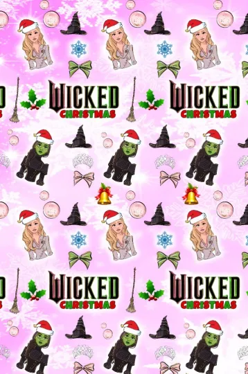 WICKED MOVIE Christmas Wrapping Paper - Wicked Christmas Gift Wrap - Wicked