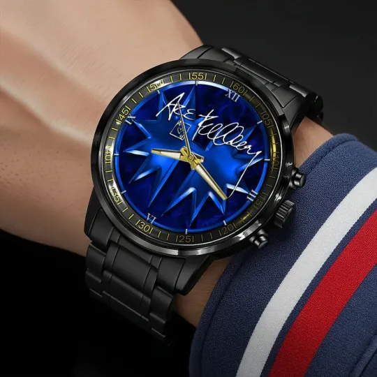 Discover KISS x Ace Frehley Black Stainless Steel Watch Calendar Steel Band