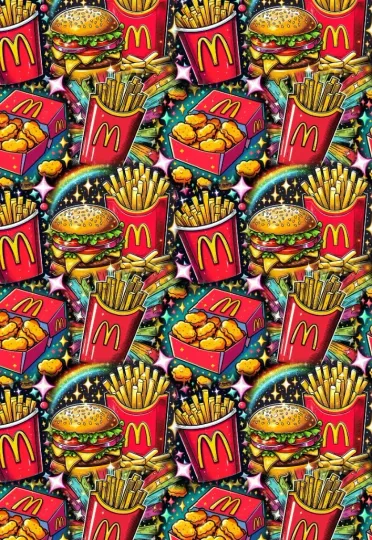 MCDONALDS Birthday Gift Wrap - McDonalds Wrapping Paper - KFC - Burger King