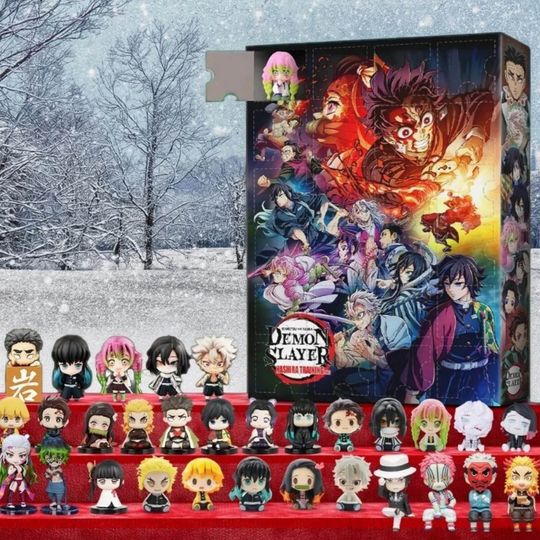 Discover demon Advent Calendar 2025, Funny Acrylic Ornaments, Surprise Xmas Gifts, 24pcs Slayer Yaiba Advent Calendar Ornaments, Xmas Gift