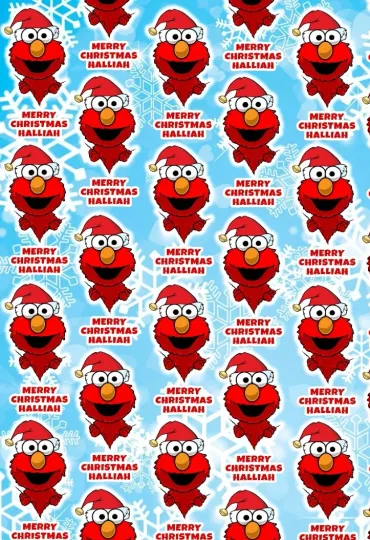 ELMO Personalised Christmas Gift Wrap - Sesame Street Christmas Wrapping Paper