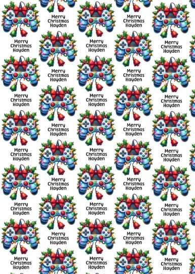 Discover GAMING CONTROLLER Personalised Christmas Gift Wrap - Playstaion Wrapping Paper