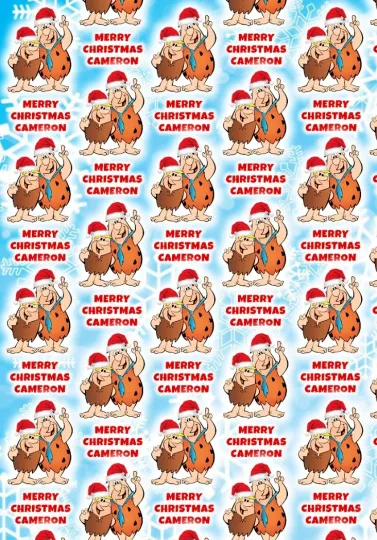 Discover FLINTSTONES Personalised Christmas Gift Wrap - The Flintstones Wrapping Paper