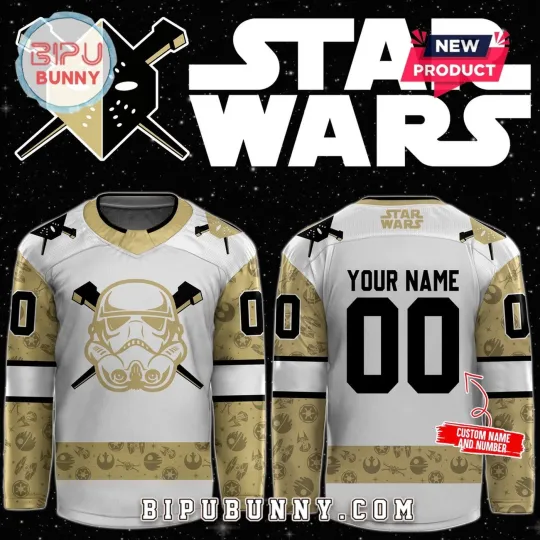 Discover Personalized Wheeling Nailers x Star Wars Night Hockey Shirt Men's Fan Gear Gift