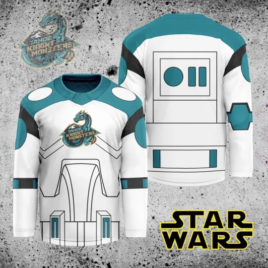 Discover Personalized Tahoe Knight Monsters X Star Wa.rs Hockey Shirt Men's Fan Gear Gift