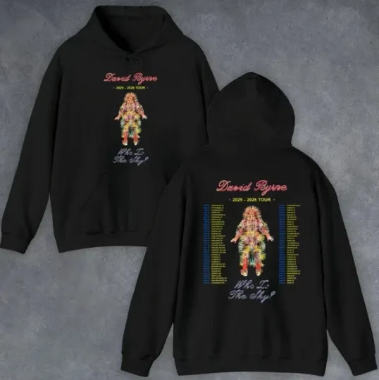 Discover David Byrne Who Is The Sky World Tour 2025-2026 Music Concert Hoodie