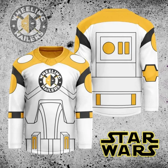 Personalized Wheeling Nailers X Star Wars Hockey Shirt Men's Fan Gear Xmas Gift