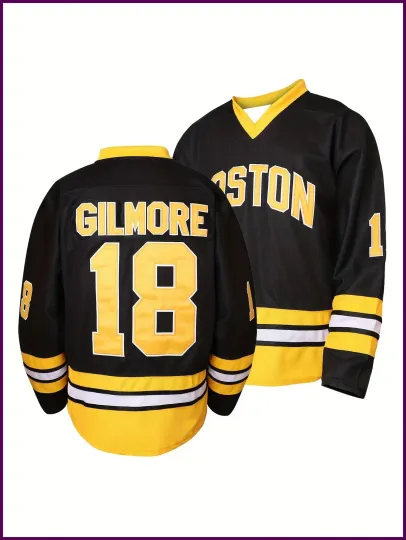 No.18 and Letter 3d Printed Men's Retro Loose Color Block Long-sleeved V-neck